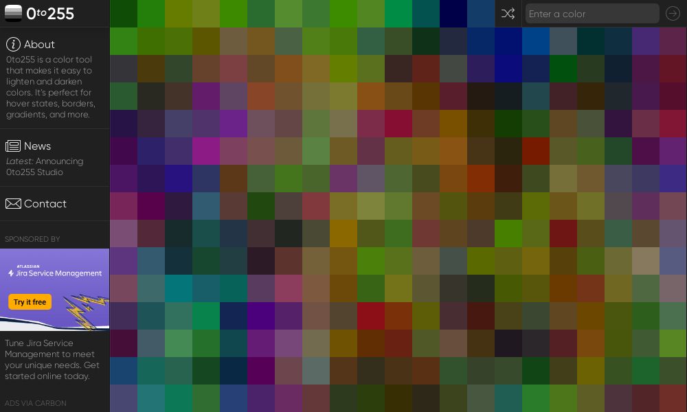 Screenshot of 0to255