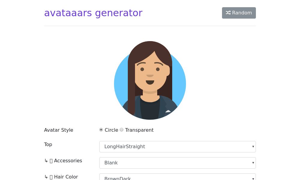 Screenshot of Avataaars