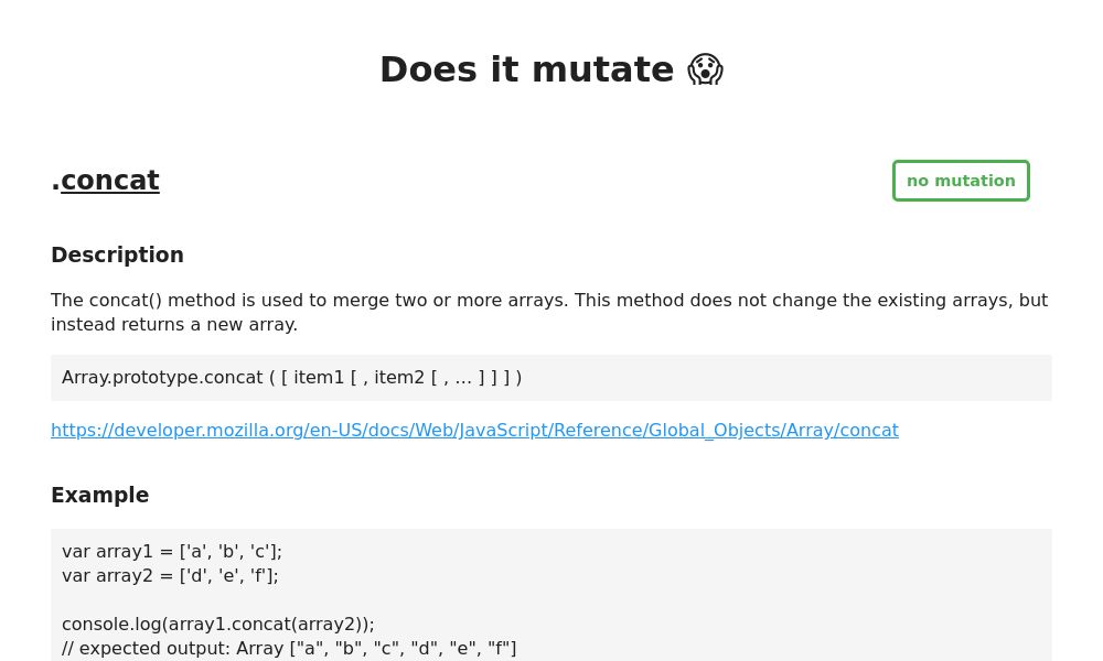 Screenshot of Does it mutate?
