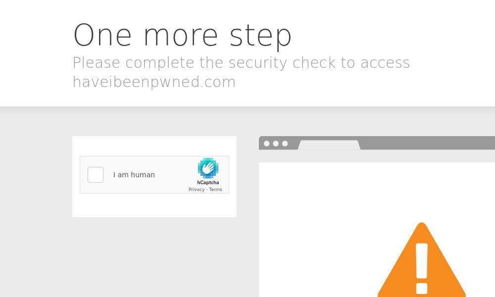 Screenshot of Have I Been Pwned (HIBP)