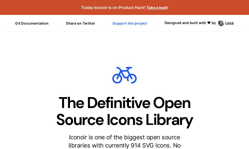 Screenshot of Iconoir