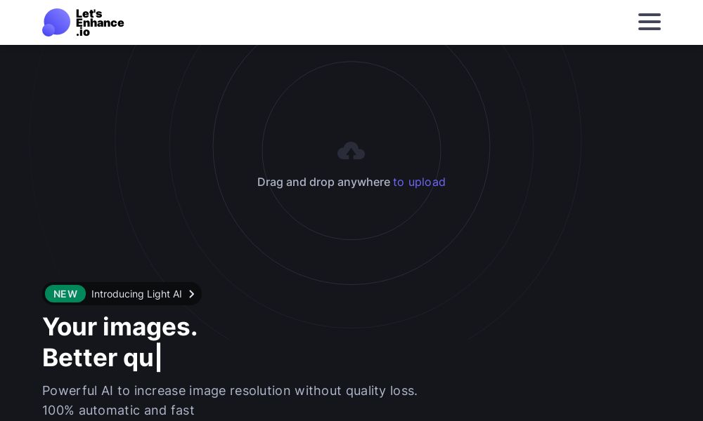 Screenshot of Let's Enhance.io