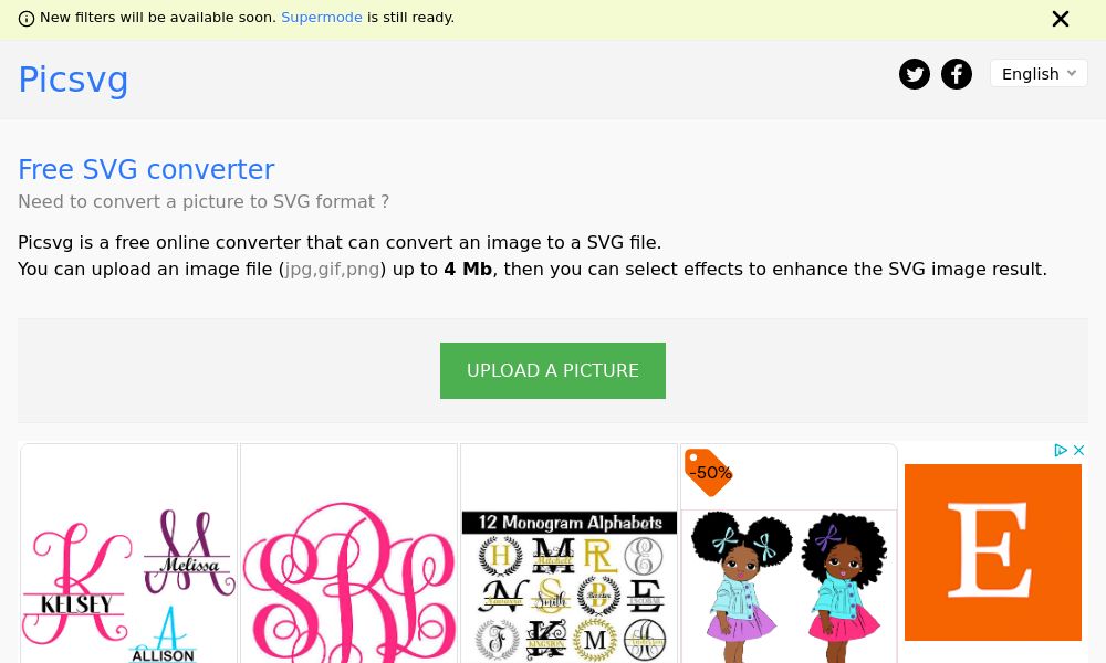 Screenshot of Picsvg