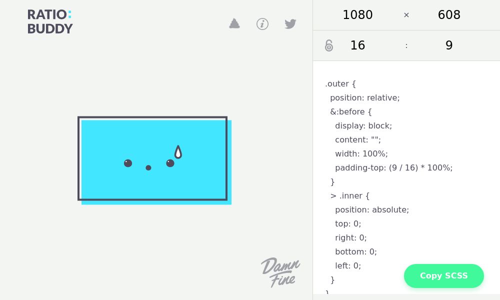 Screenshot of Ratio Buddy