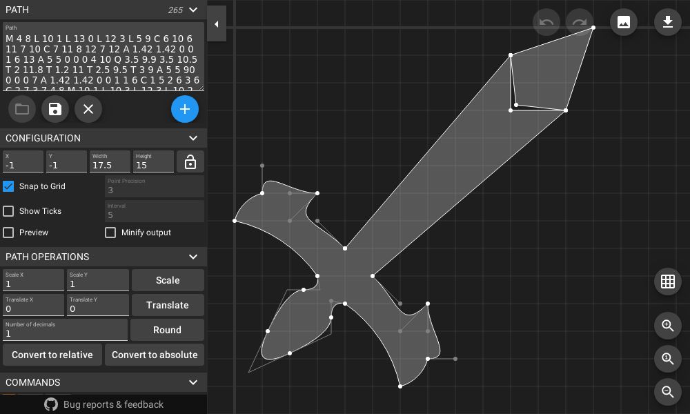 Screenshot of SVG Path Editor