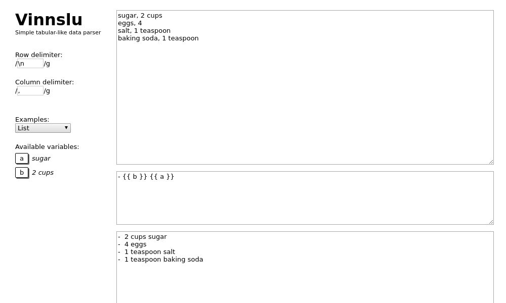 Screenshot of Vinnslu