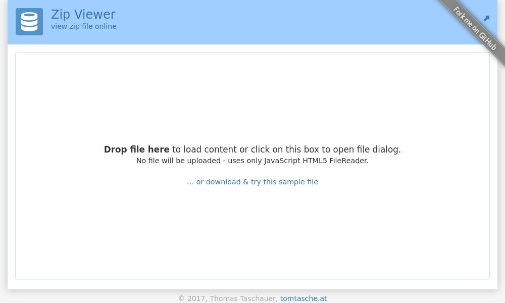 Screenshot of ZIP Viewer